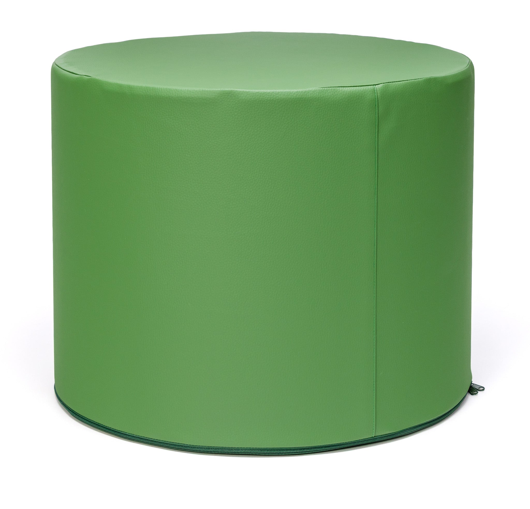 Pouf Poggiapiedi Sgabello Cilindro in Ecopelle 40x50