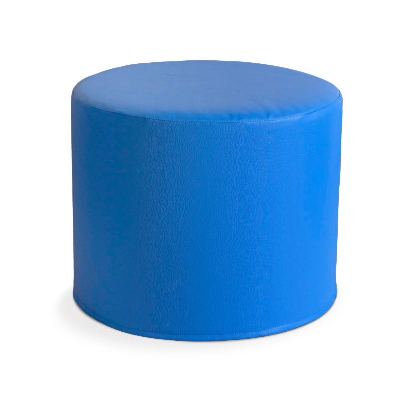 Pouf Poggiapiedi Sgabello Cilindro in Ecopelle 40x50