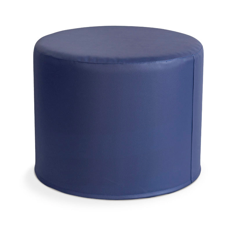 Pouf Poggiapiedi Sgabello Cilindro in Ecopelle 40x50