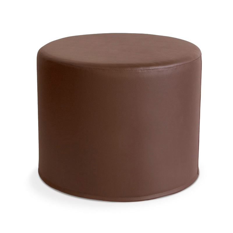 Pouf Poggiapiedi Sgabello Cilindro in Ecopelle 40x50