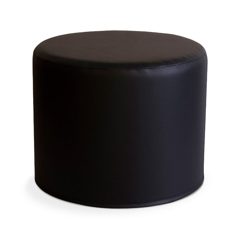 Pouf Poggiapiedi Sgabello Cilindro in Ecopelle 40x50
