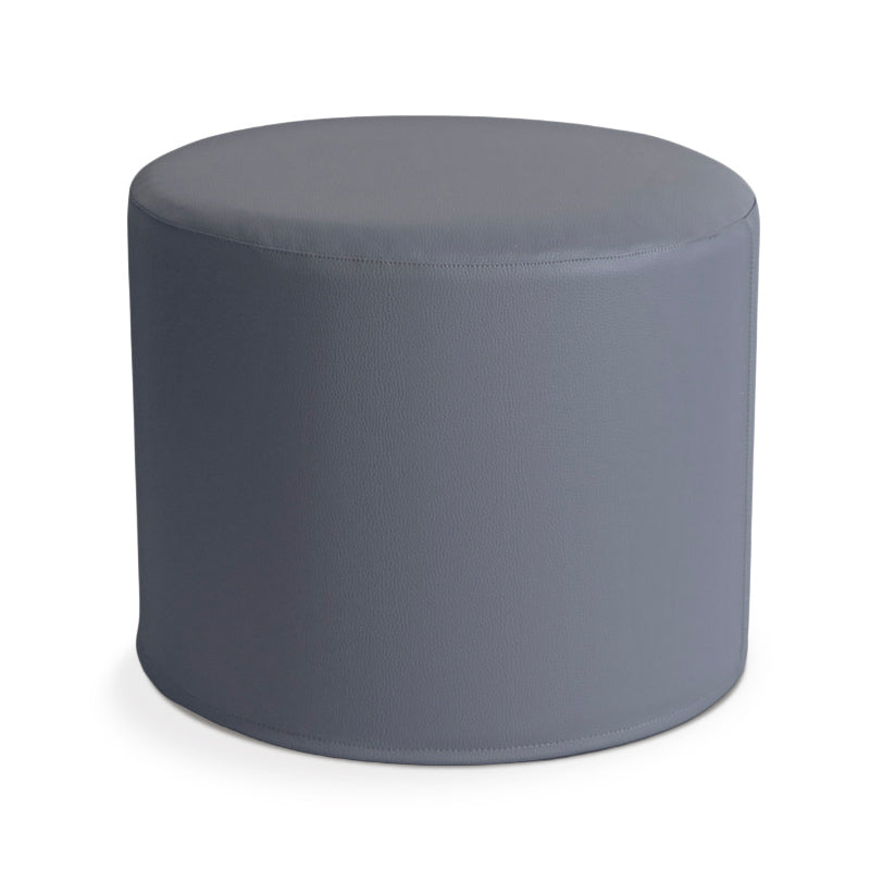 Pouf Poggiapiedi Sgabello Cilindro in Ecopelle 40x50