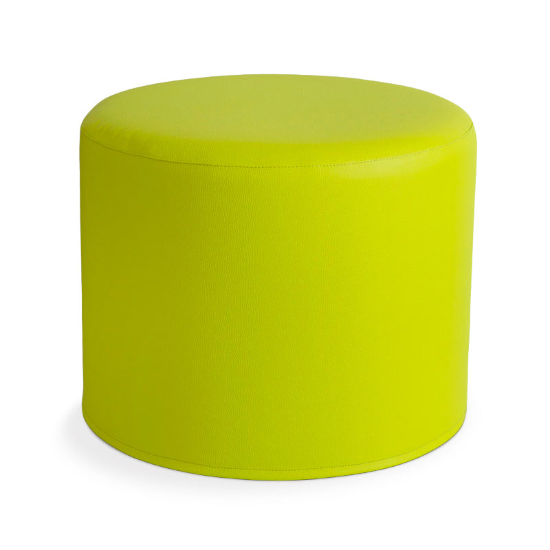 Pouf Poggiapiedi Sgabello Cilindro in Ecopelle 40x50