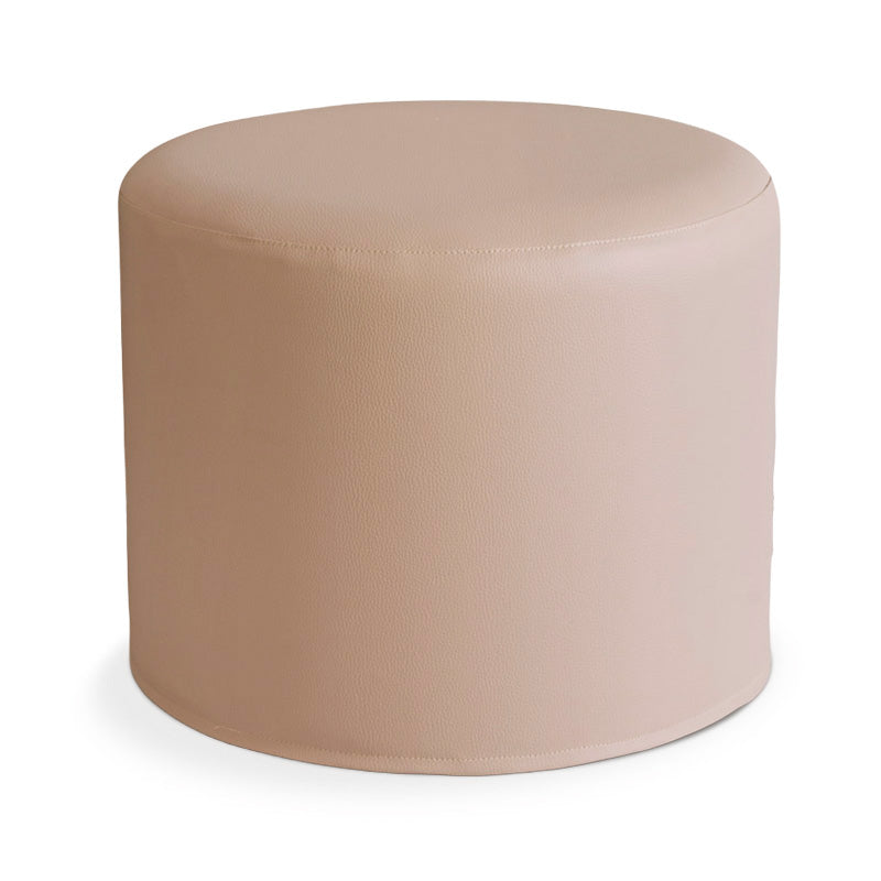 Pouf Poggiapiedi Sgabello Cilindro in Ecopelle 40x50