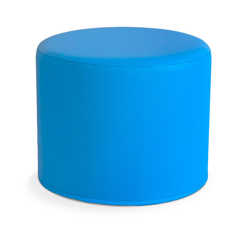 Pouf Poggiapiedi Sgabello Cilindro in Ecopelle 40x50