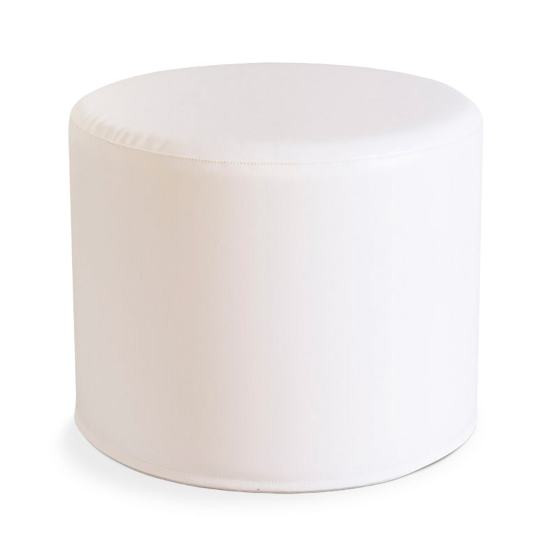 Pouf Poggiapiedi Sgabello Cilindro in Ecopelle 40x50