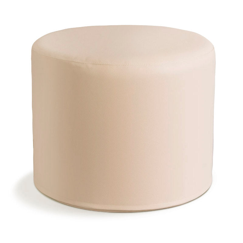 Pouf Poggiapiedi Sgabello Cilindro in Ecopelle 40x50