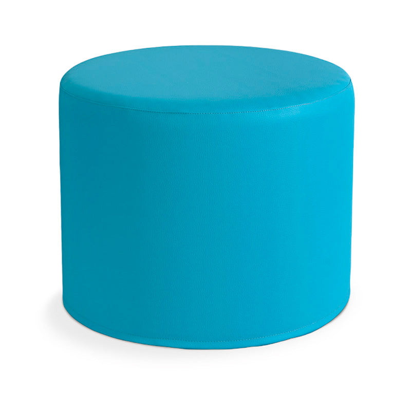Pouf Poggiapiedi Sgabello Cilindro in Ecopelle 40x50
