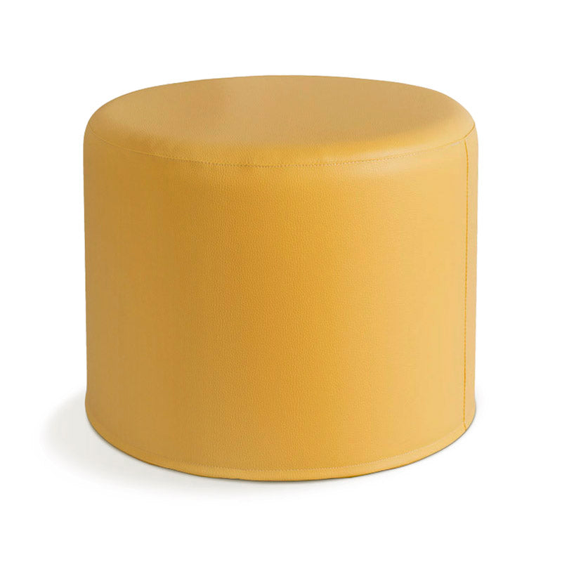 Pouf Poggiapiedi Sgabello Cilindro in Ecopelle 40x50