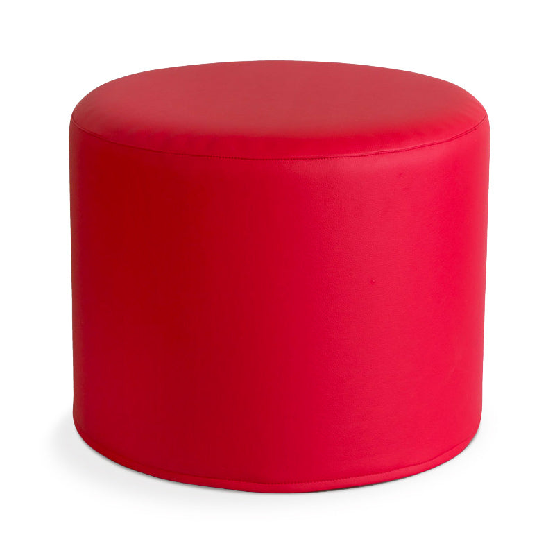 Pouf Poggiapiedi Sgabello Cilindro in Ecopelle 40x50