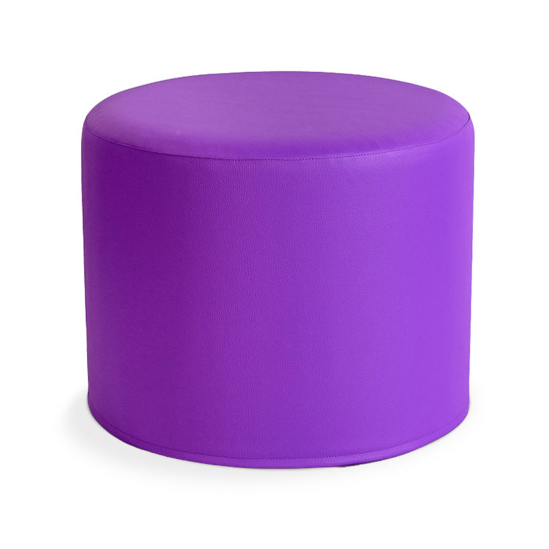Pouf Poggiapiedi Sgabello Cilindro in Ecopelle 40x50