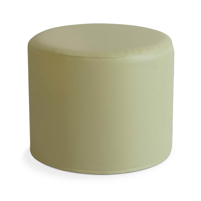 Pouf Poggiapiedi Sgabello Cilindro in Ecopelle 40x50
