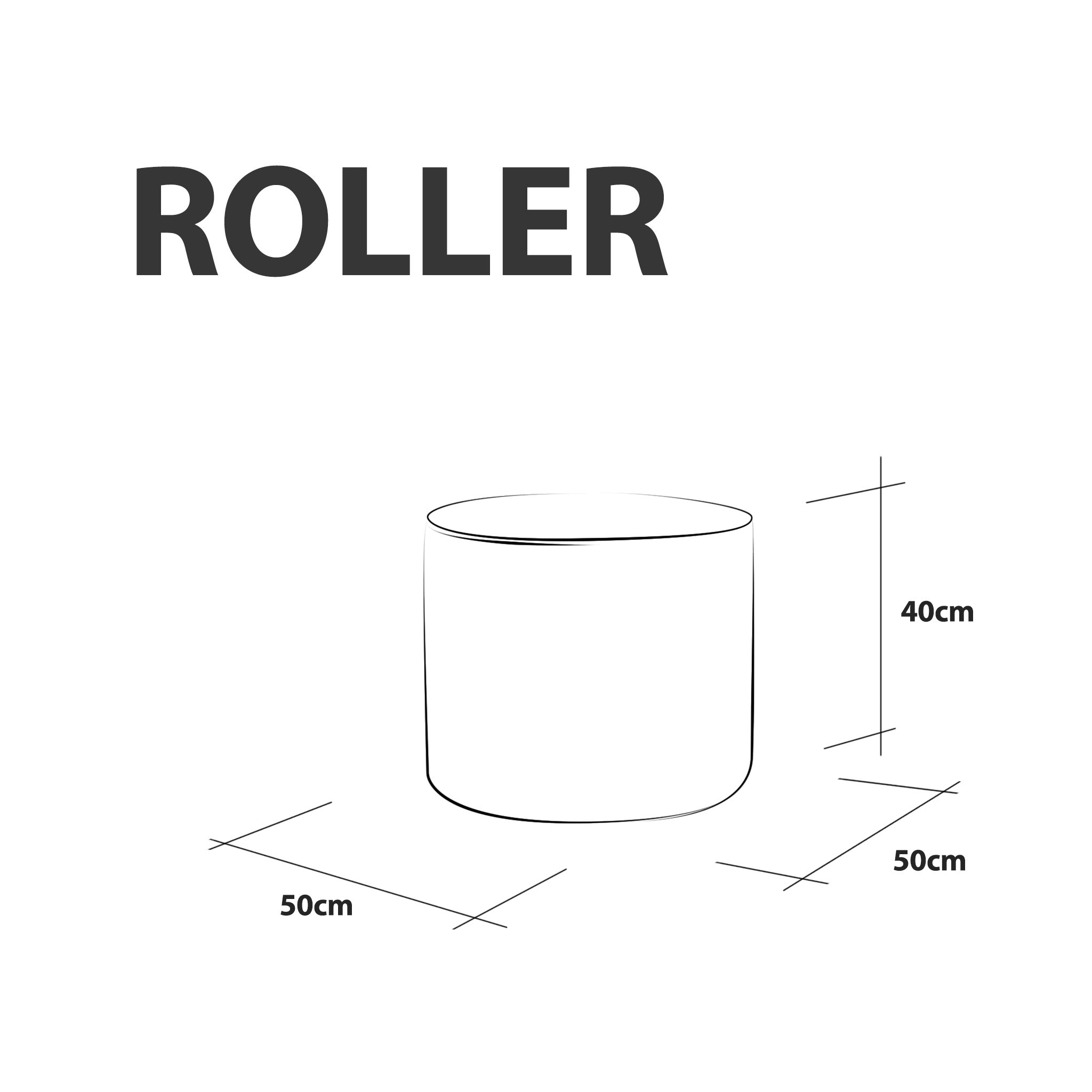 Pouf Poggiapiedi Sgabello Cilindro in Ecopelle 40x50