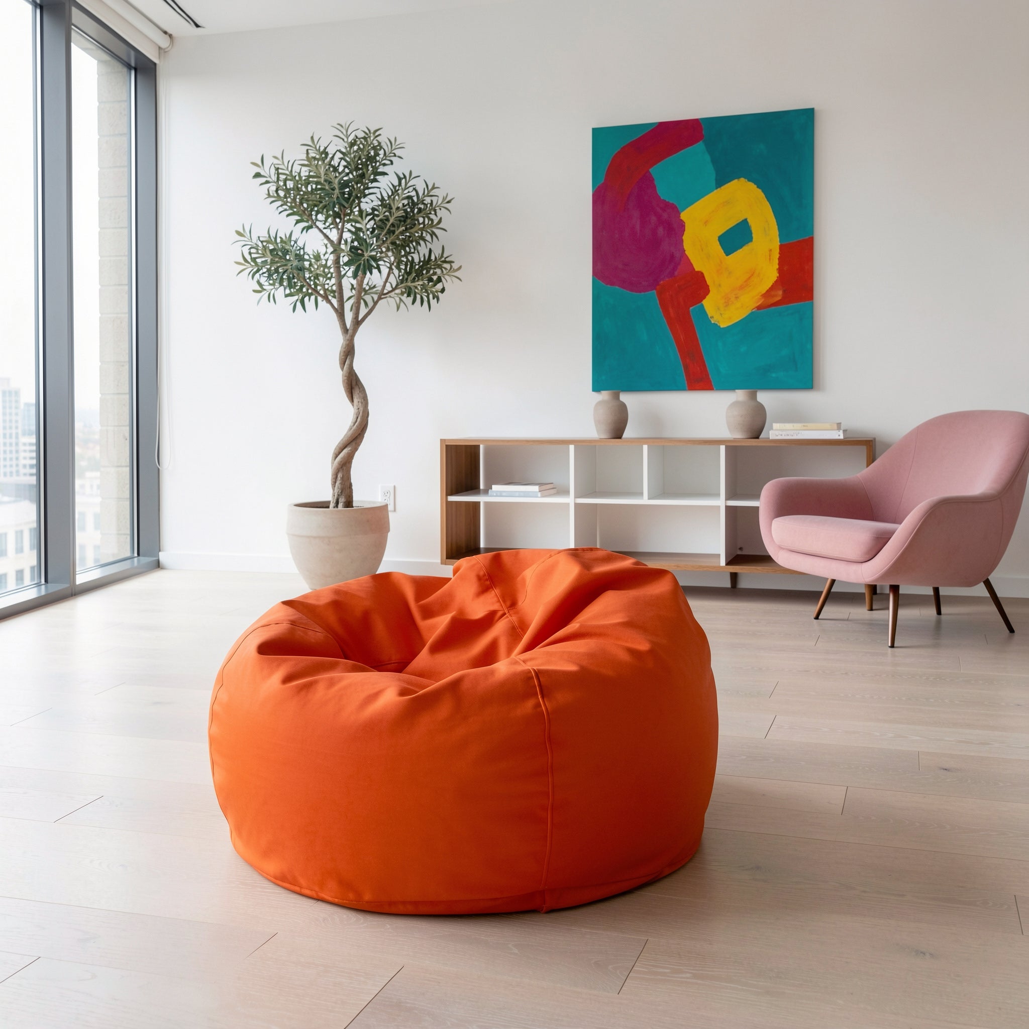 Pouf Sacco L in Microfibra