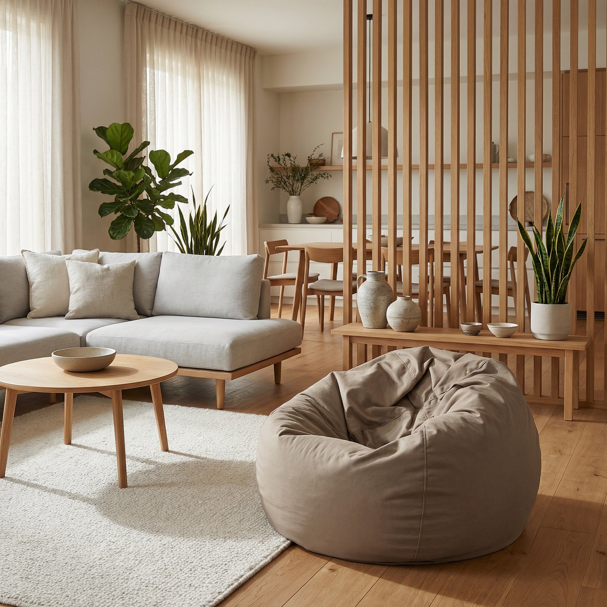 Pouf Sacco L in Microfibra