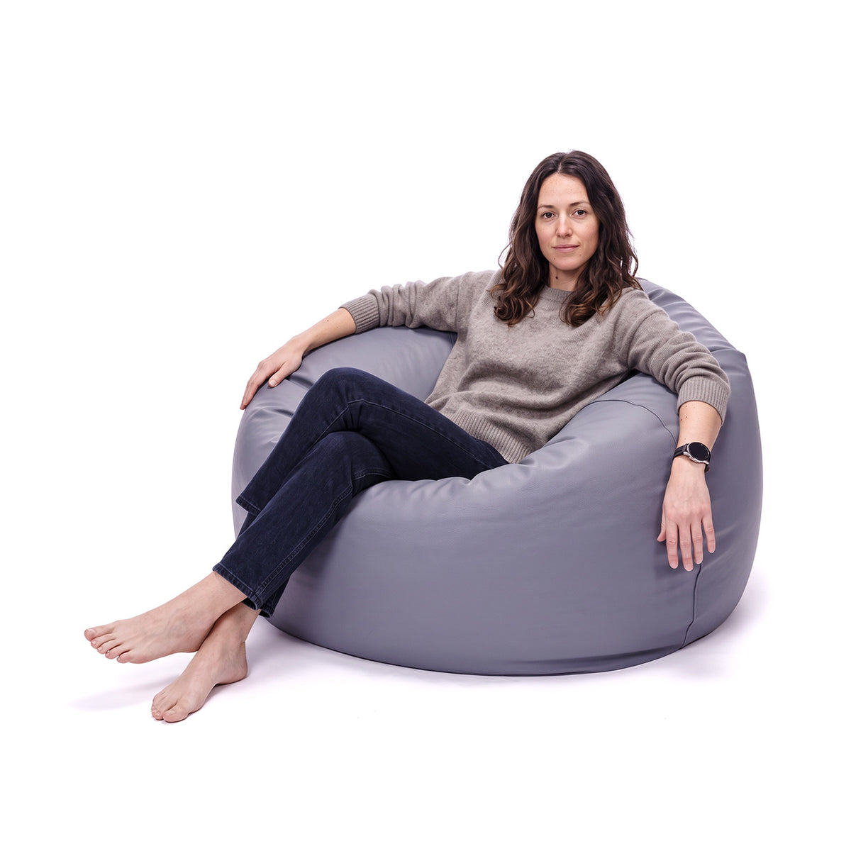 Pouf Sacco L in Ecopelle