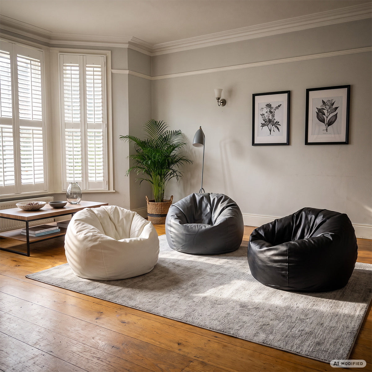 Pouf Sacco L in Ecopelle