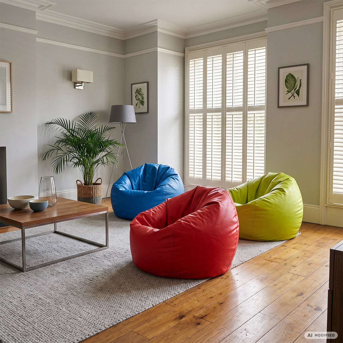 Pouf Sacco L in Ecopelle