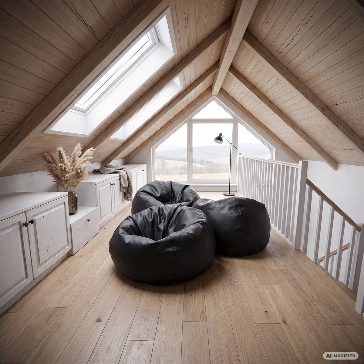 Pouf Sacco M in Ecopelle
