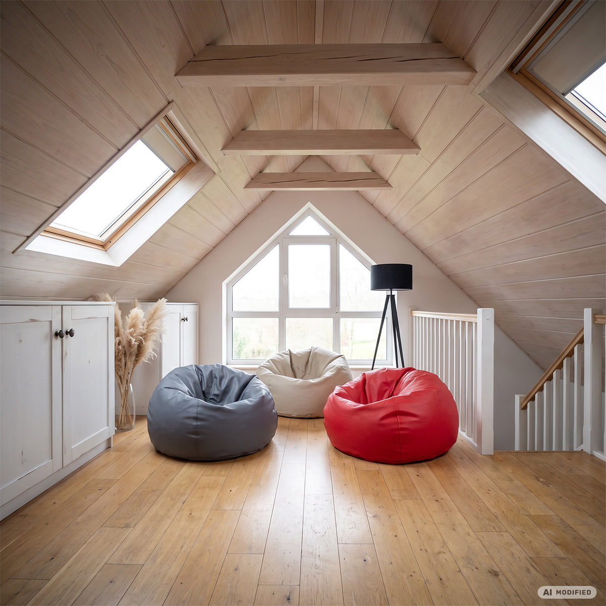 Pouf Sacco M in Ecopelle