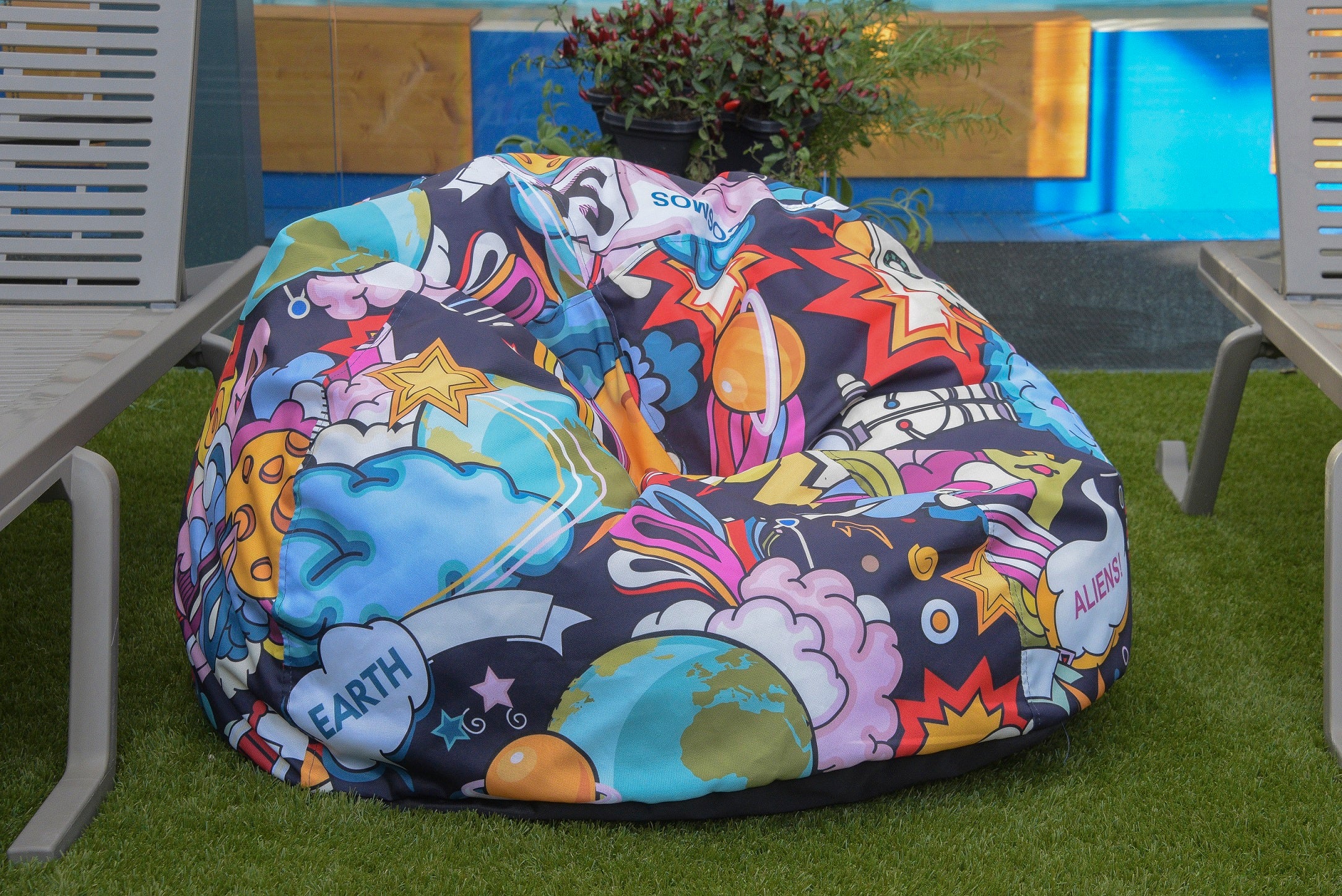 Pouf Sacco M Modern in Microfibra