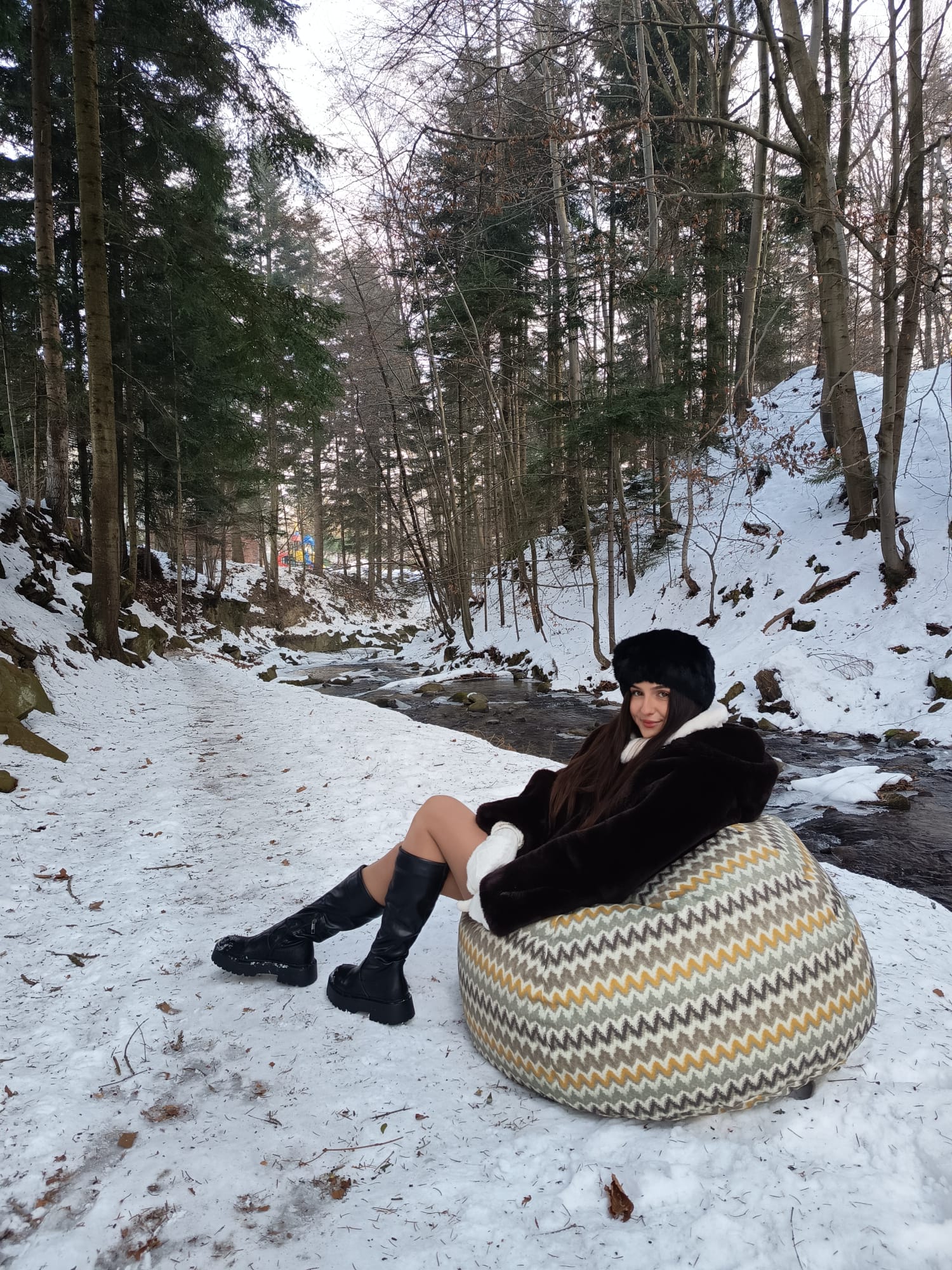 Pouf Sacco M Modern Outdoor Zigzag