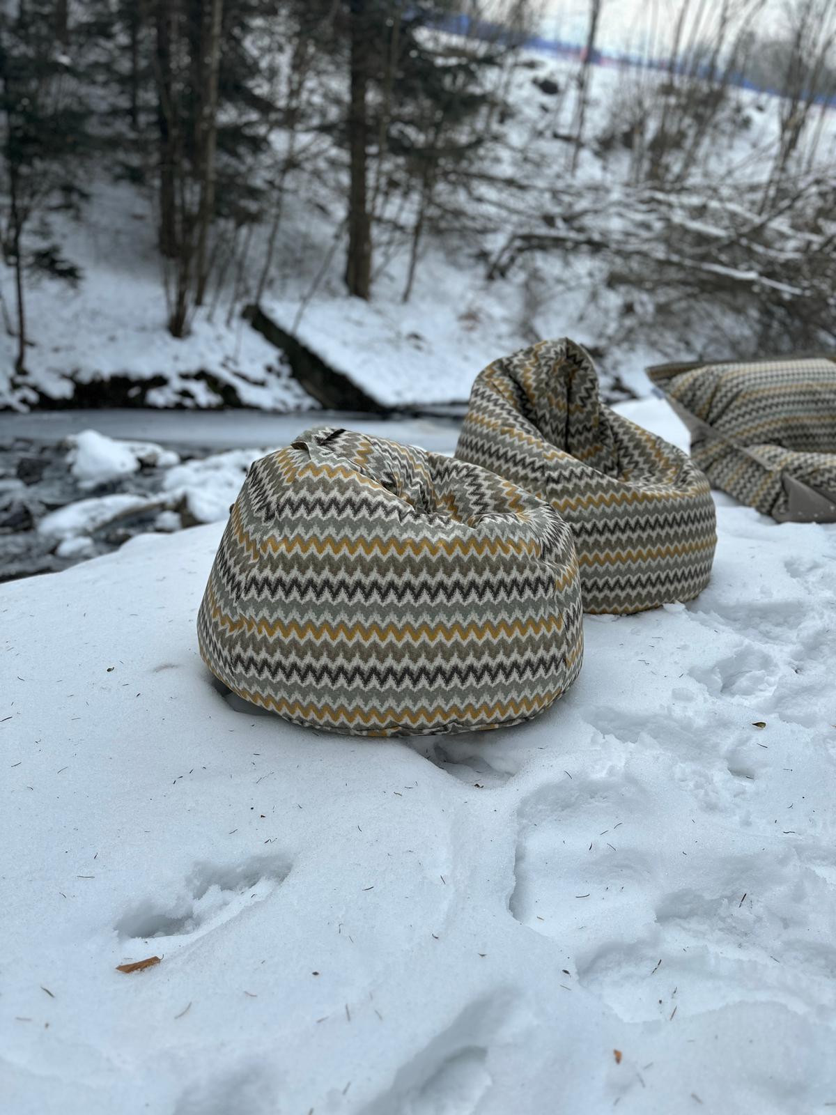 Pouf Sacco M Modern Outdoor Zigzag