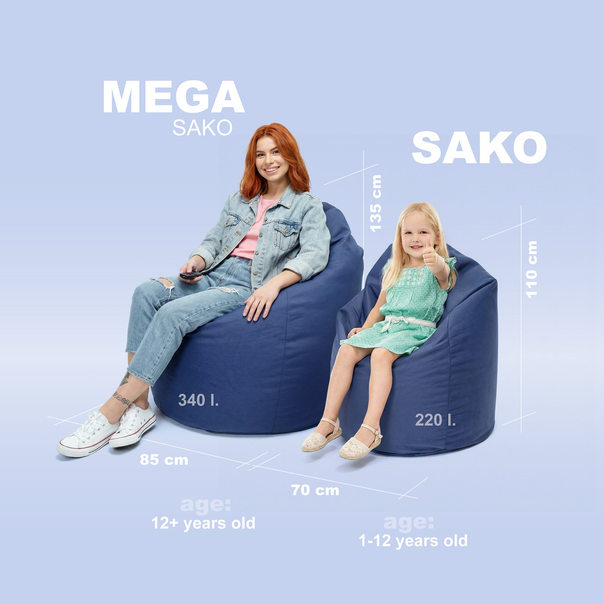 Pouf Mega Sacco in Microfibra