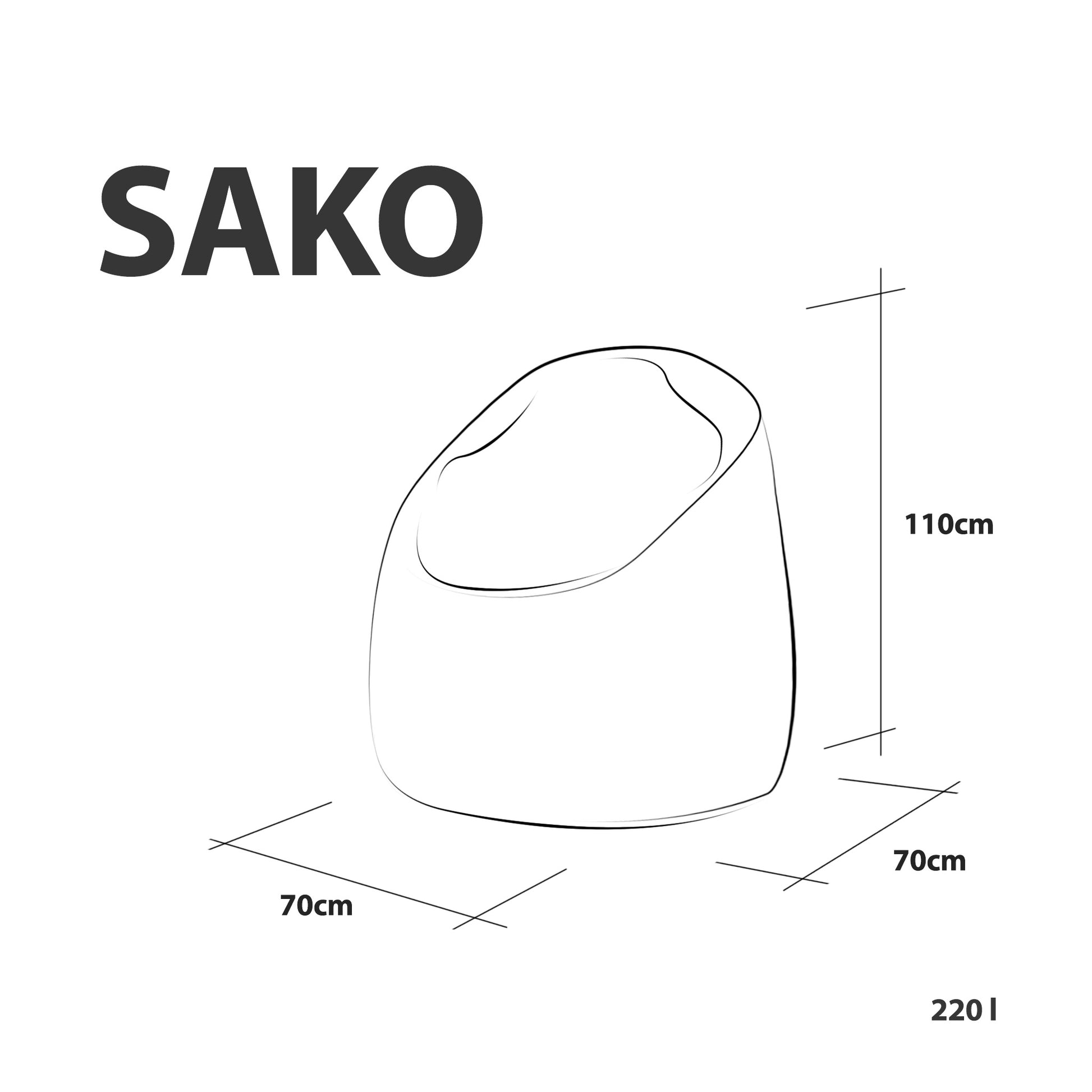 Pouf Sacco Modern in Microfibra