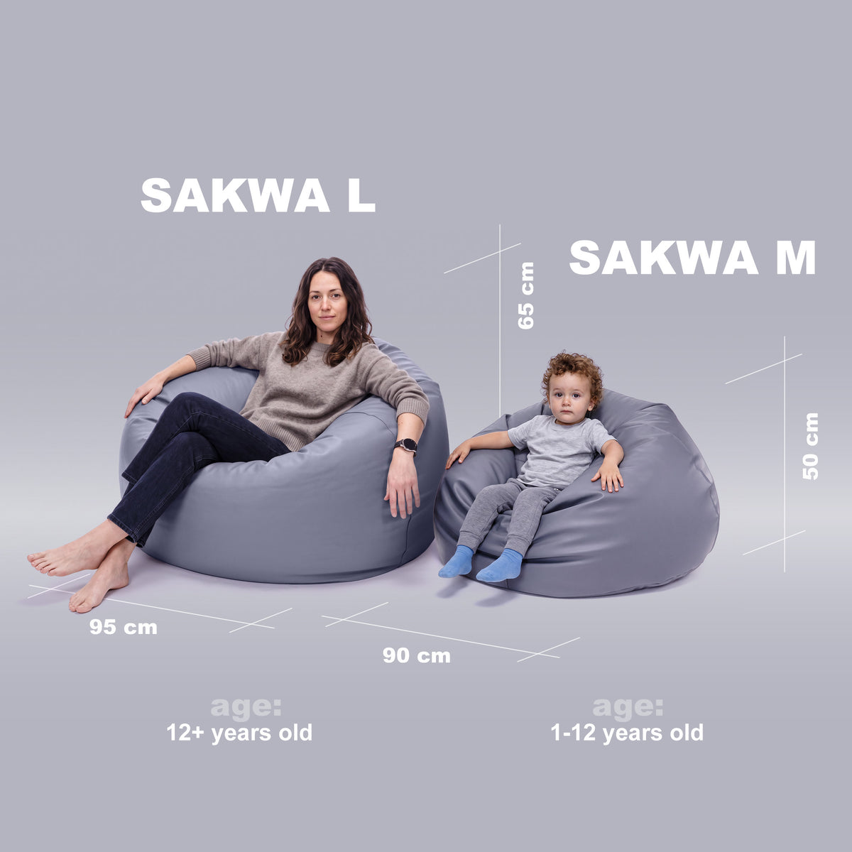 Pouf Sacco M in Ecopelle