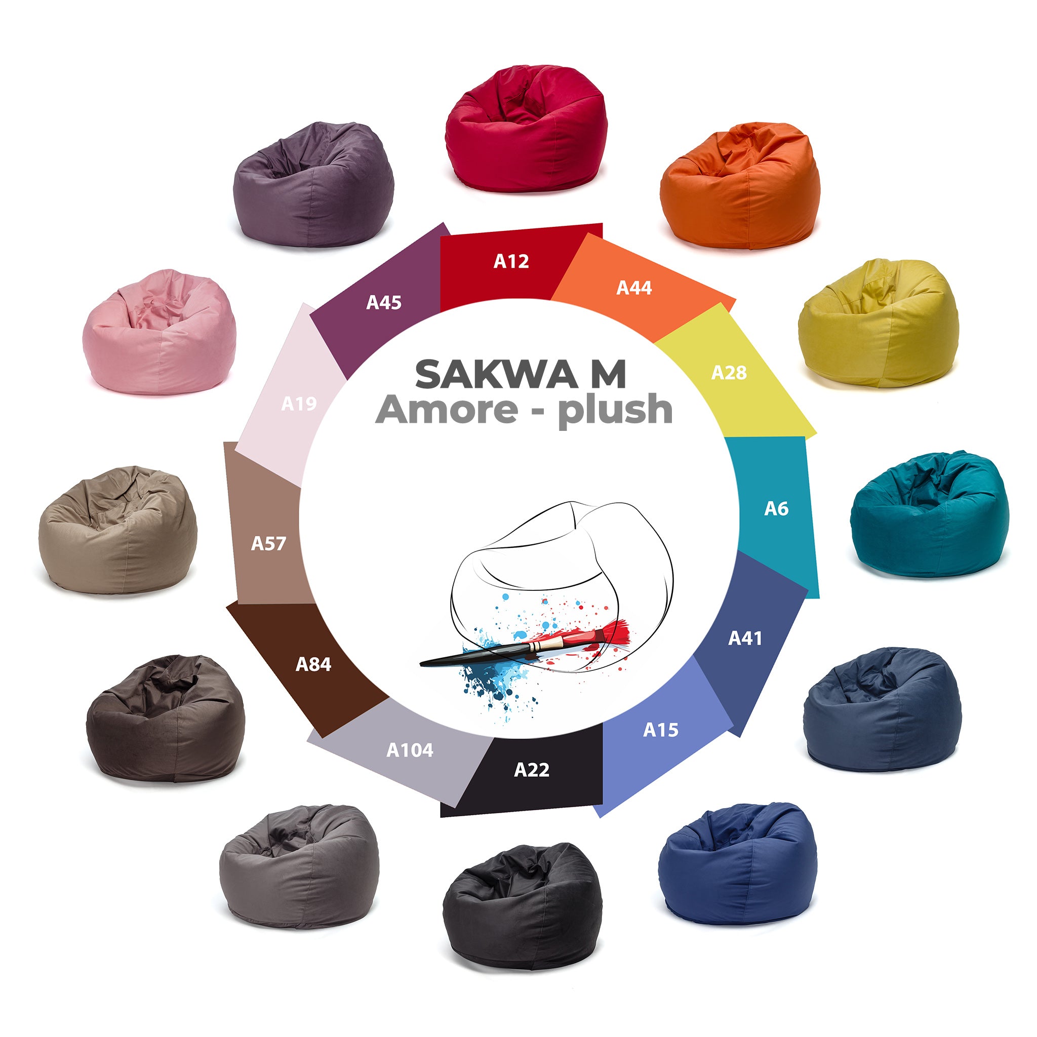 Pouf Sacco M in Microfibra