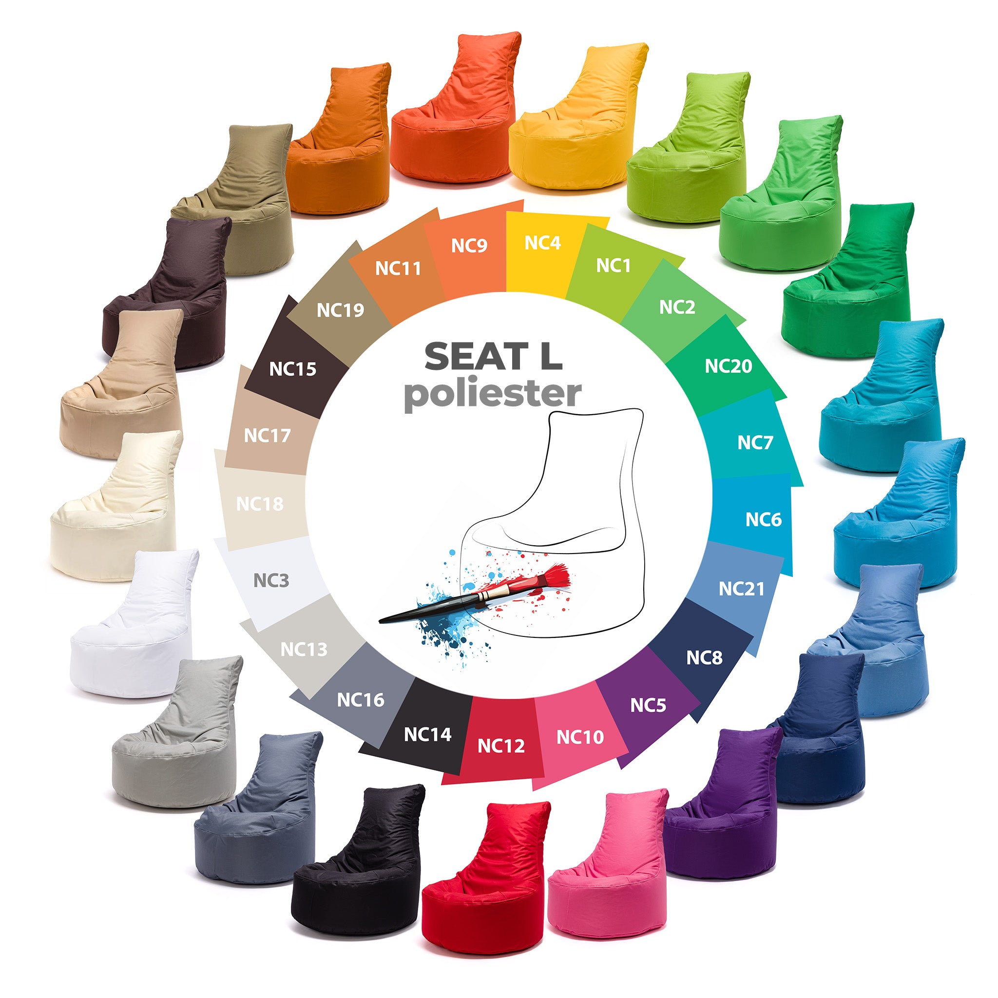 Poltrona Seat L in Poliestere