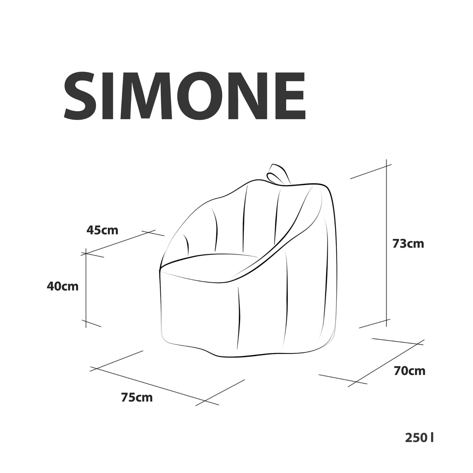 Poltrona Simone in Velluto