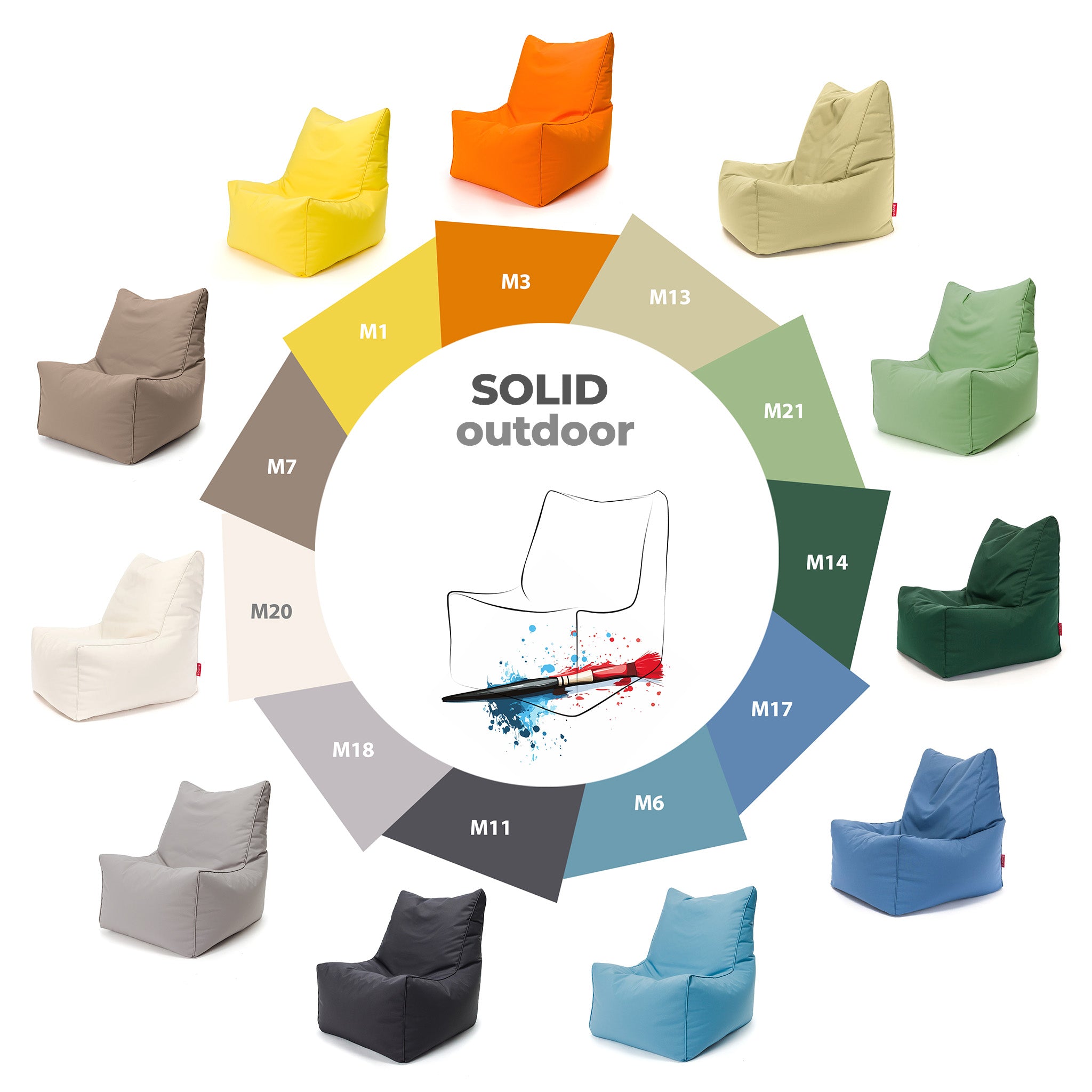 Poltrona Solid Outdoor in Tessuto Waterproof