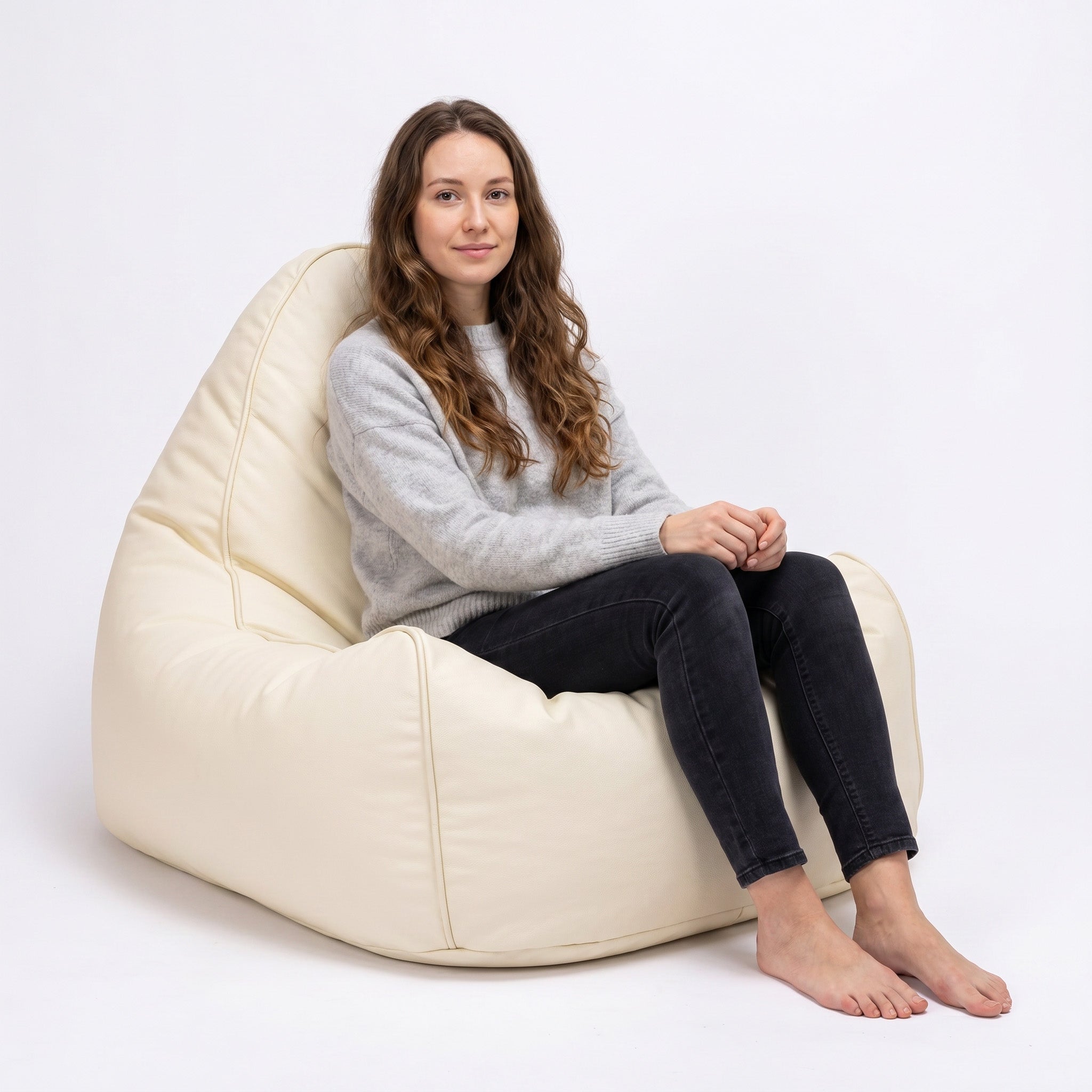 Poltrona Mini Keiko in pelle pienofiore