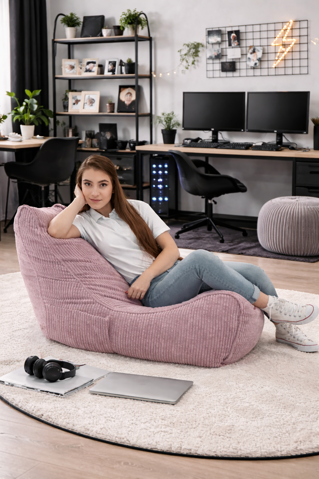 Pouf moderno per arredamento casa