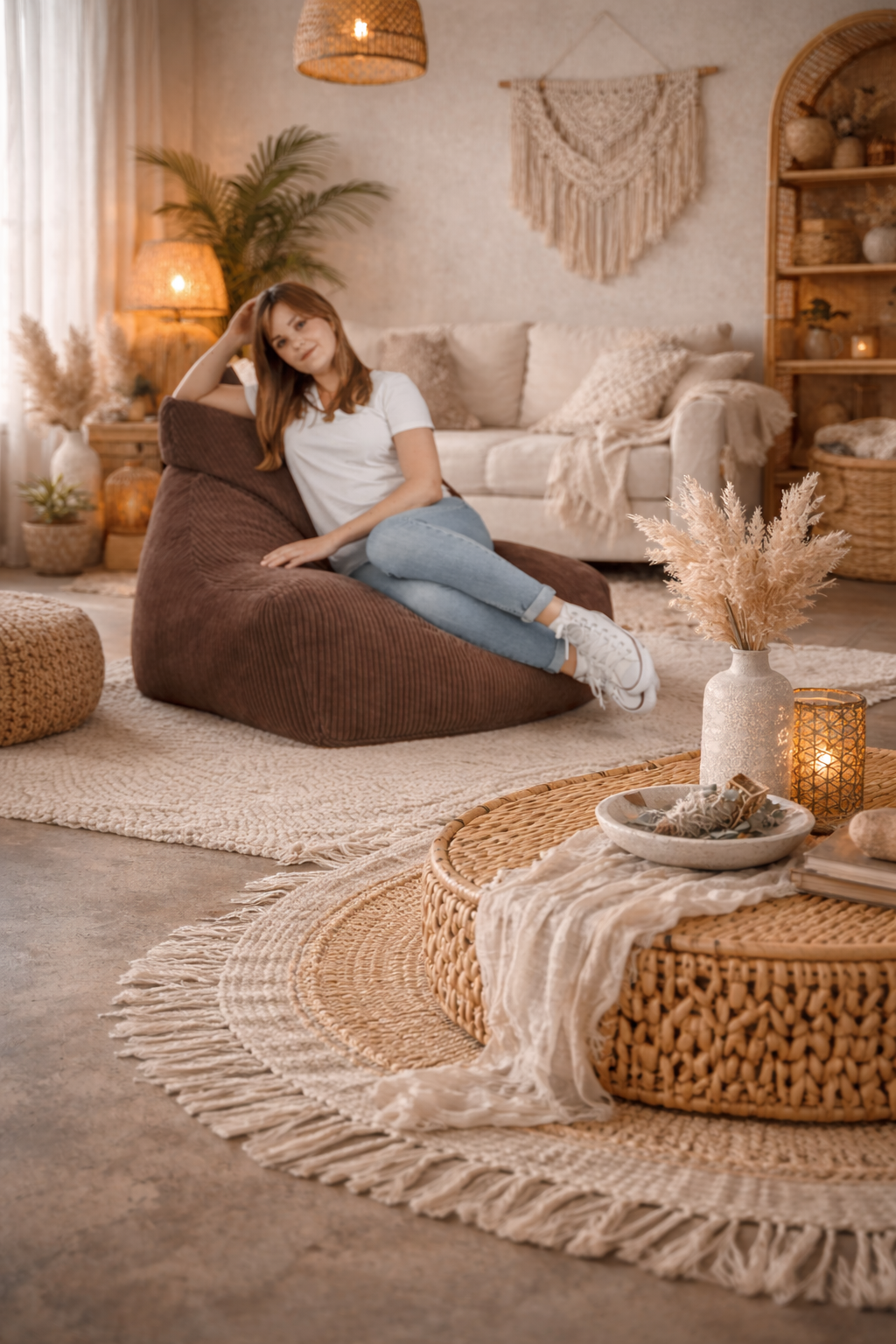 Pouf moderno per arredamento casa