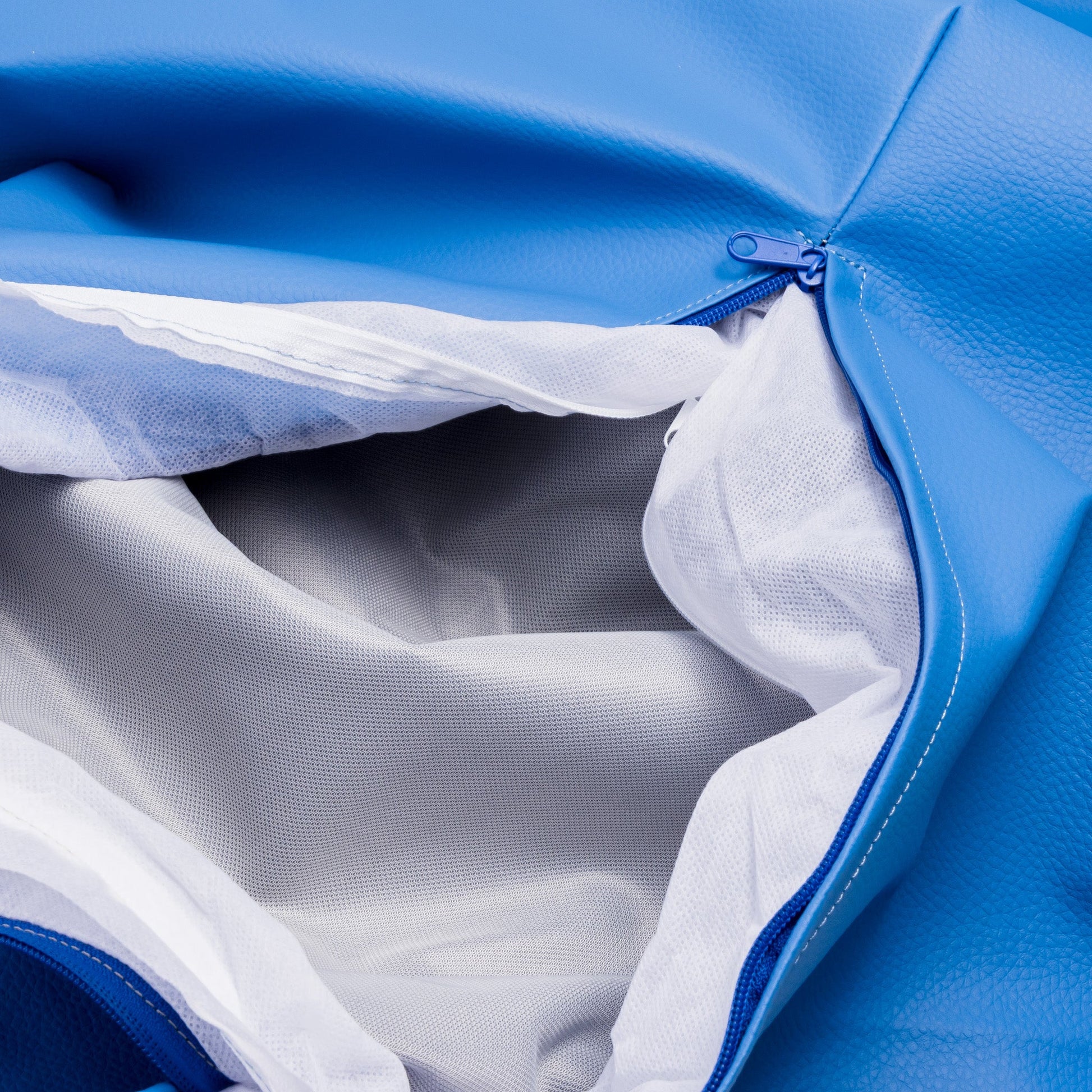 Cover Pouf Maxi in Ecopelle Blu E10