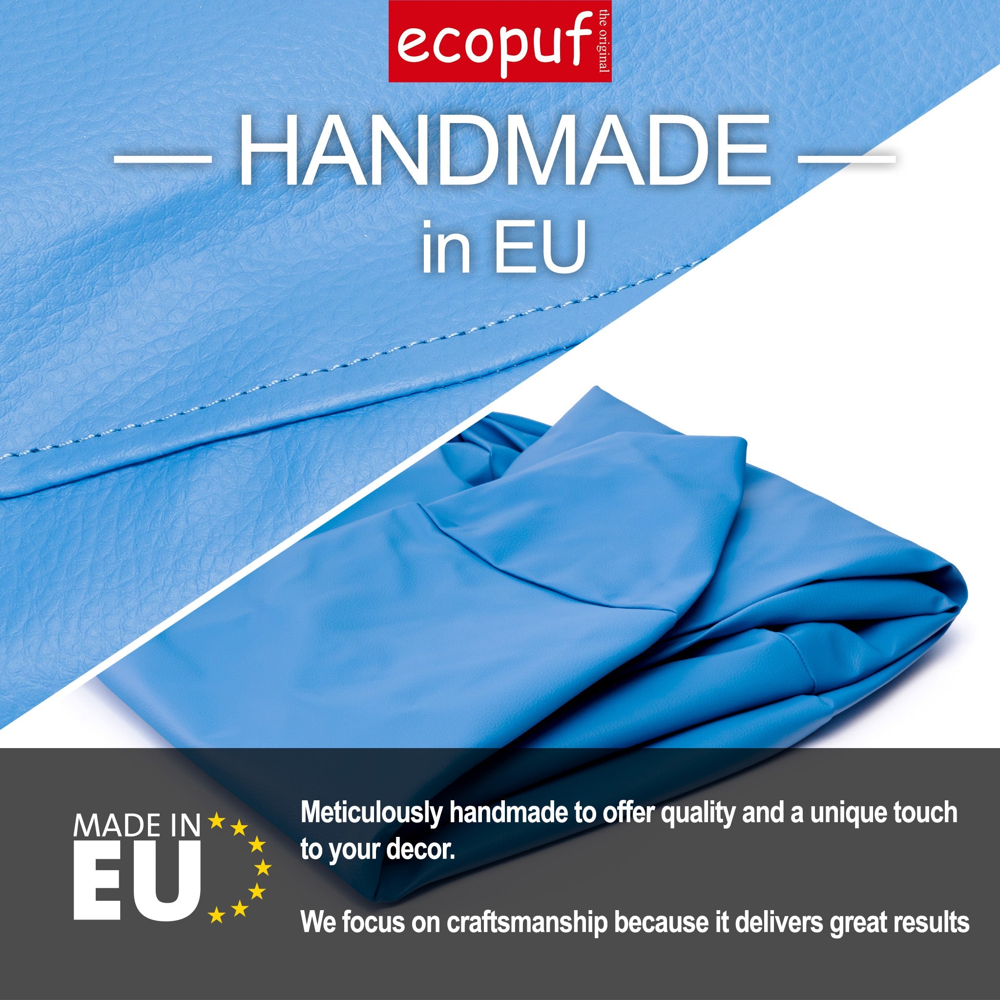 Cover Pouf Maxi in Ecopelle - dettagli del tessuto