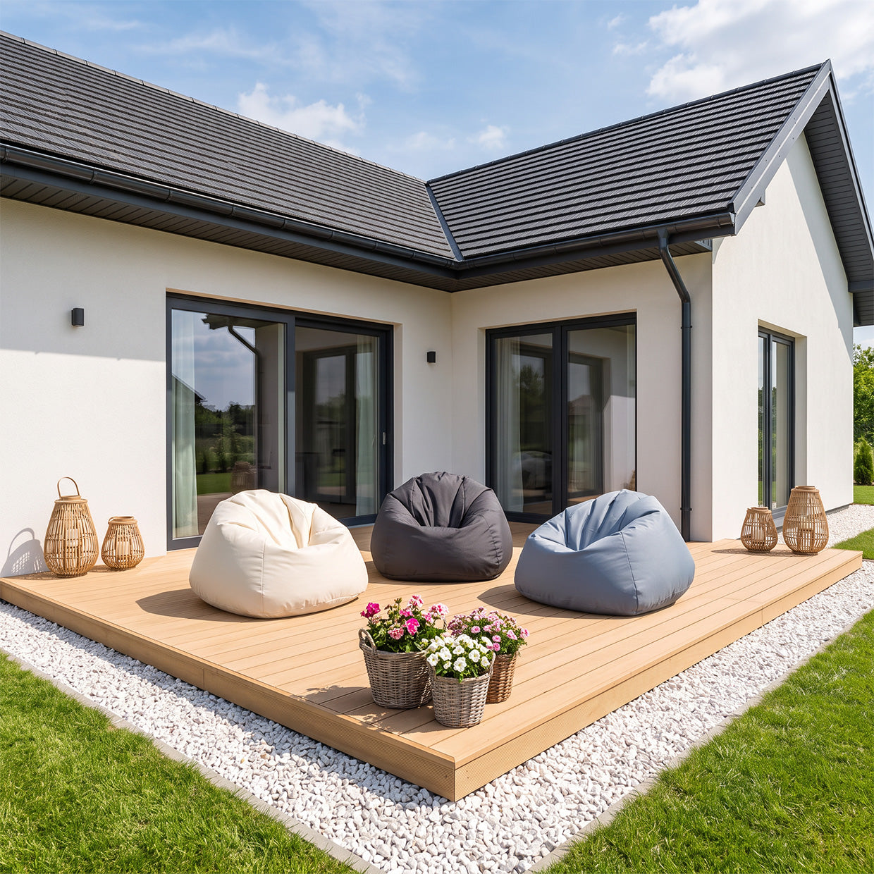 Cover Pouf Maxi in Poliestere Grigio Scuro NC16