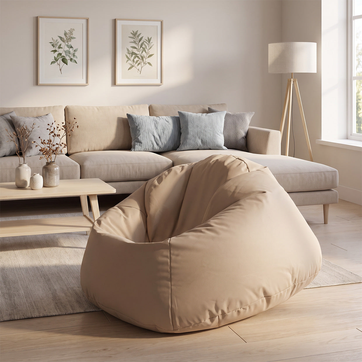 Cover Pouf Maxi in Poliestere Cappuccino NC17