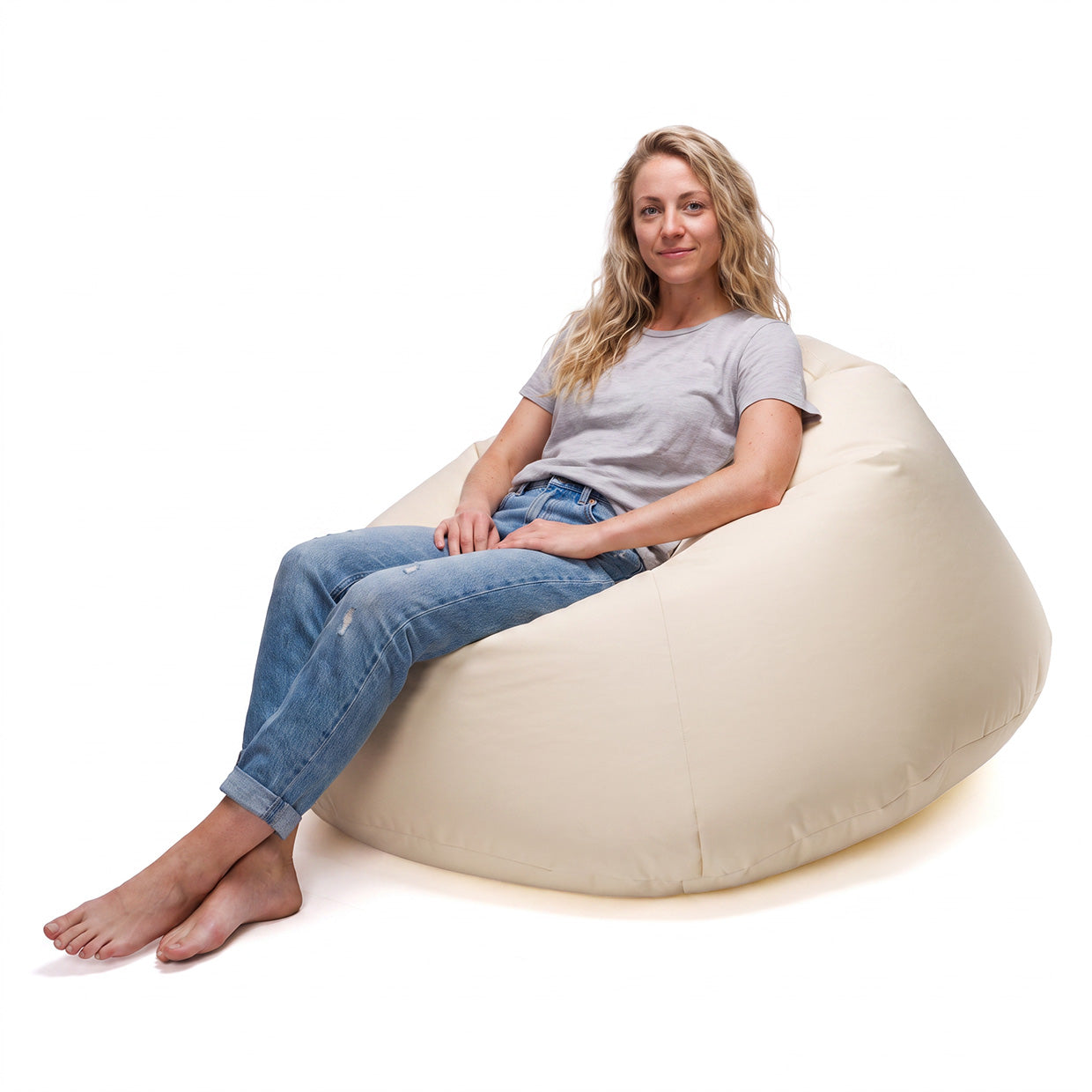 Cover Pouf Maxi in Poliestere Crema NC18