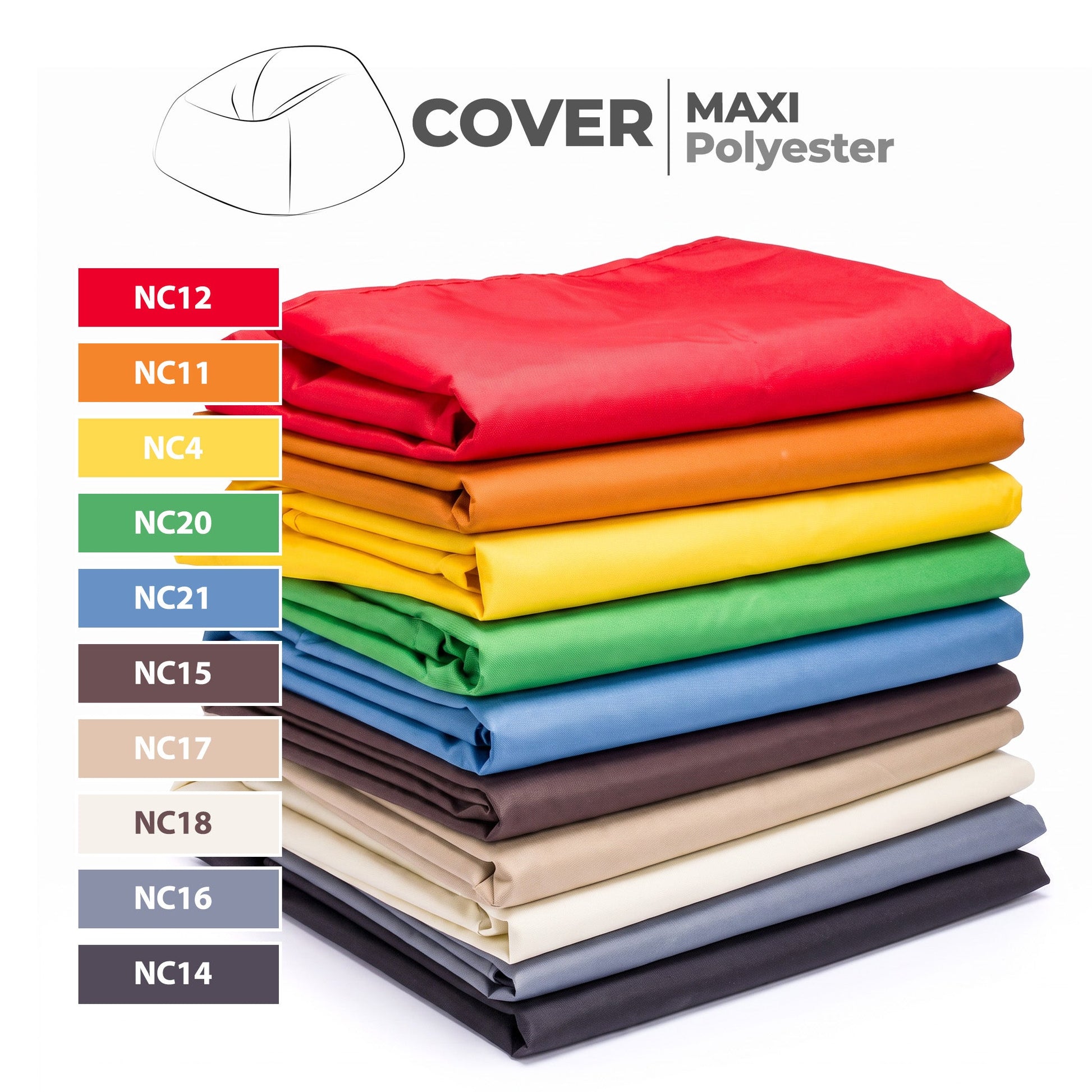 Cover Pouf Maxi in Poliestere - tutti i colori disponibili