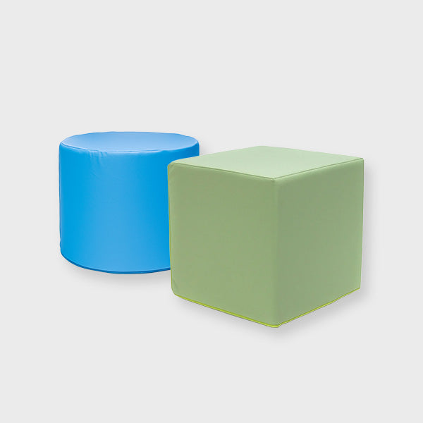 Pouf cubo e rulli